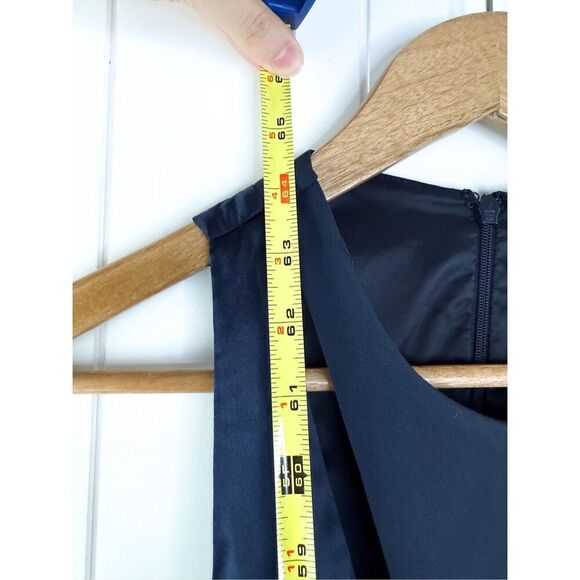 Cinq à Sept Clemence Neck Detail Gown In Navy Size 4 Silk Blend $795 - Picture 6 of 13